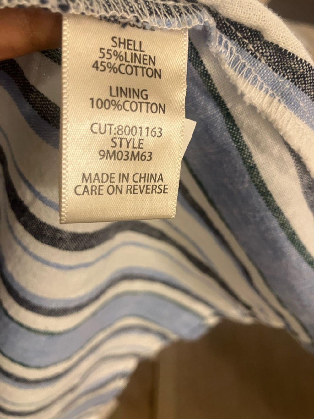Max Studio Blue and White Striped Sleeveless Midi Dress - Picture 6 of 6